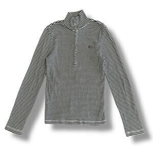 Ralph Lauren‎ Polo Jeans Co M Striped Mock Neck Snap Henley Long Sleeve Top